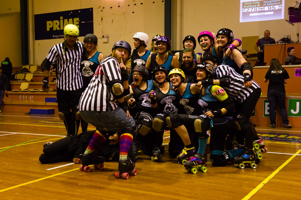 Vice City Rollers B v Daughters of Mayhem. Photographer: Brett Sargeant, D-eye Photography