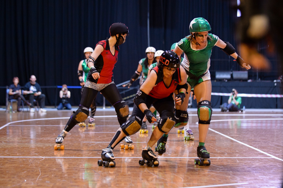 CRDL - Season final 2014 Surly Griffins v Red Bellied Black Hearts. Photographer: Brett Sargeant, D-eye Photography