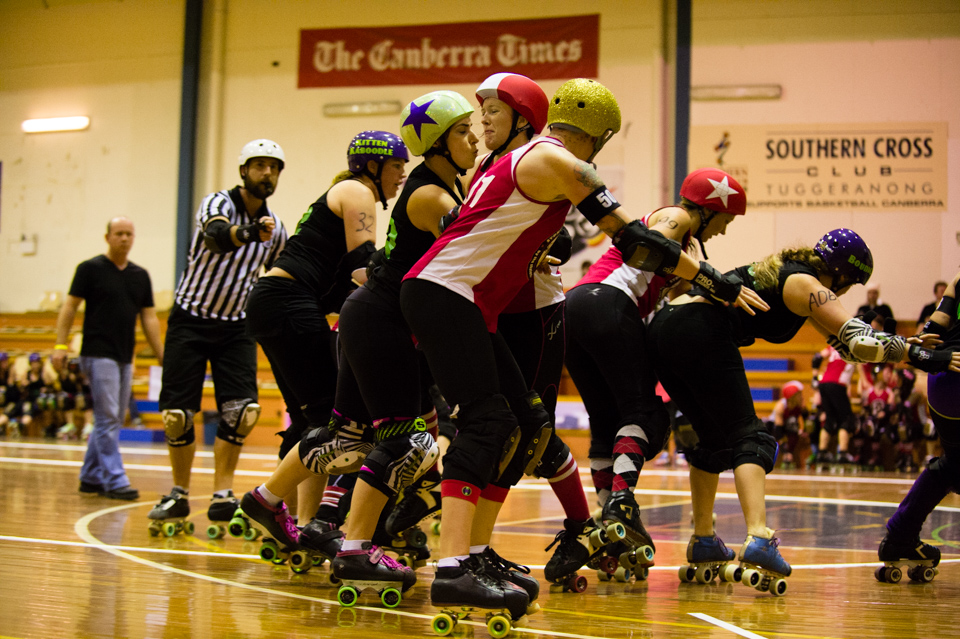 Vice City Rollers B v Sydney Snipers B-div final. Photographer: Brett Sargeant, D-eye Photography