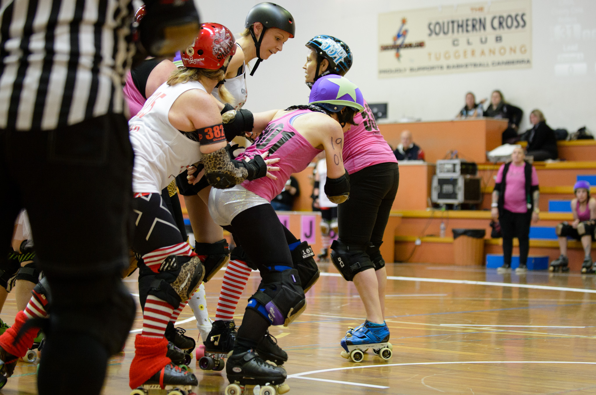 Candy Caners v Cherry Cola Rollers. Photographer: Brett Sargeant, D-eye Photography